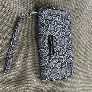 Snake Print Wallet with Wristlet